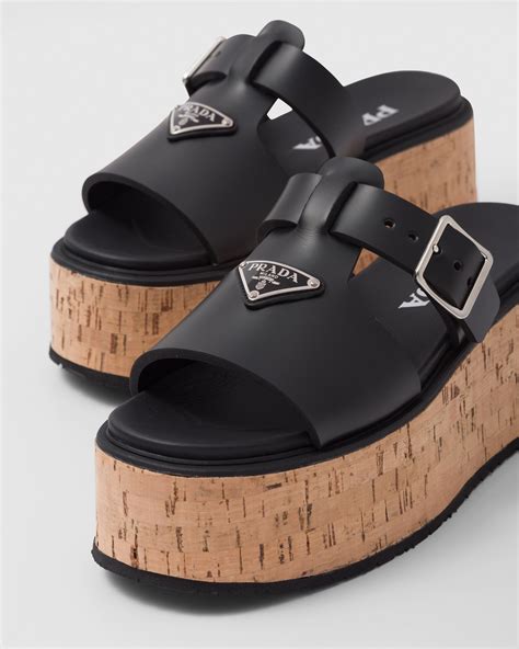 prada wooden wedge sandal|prada platform wedge sandals.